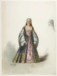 Saint-Saëns - Henry VIII - Maquettes de costumes - Lacoste - 61. Catherine